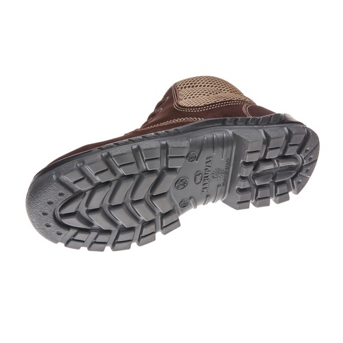 Botina em couro nubuck com carda�o marrom -Trekking