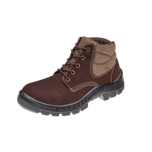Botina em couro nubuck com carda�o marrom -Trekking 