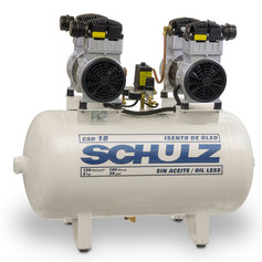 Compressor de ar odontol�gico 18 p�s 100 litros 2 x 1,5 hp - CSD18/100