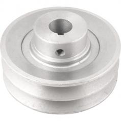 Polia de alum�nio 2 canais perfil A 100 mm com furo de 3/4