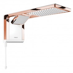 Chuveiro eletr�nico 5500 watts 110V branco ros� gold - Acqua Duo Ultra