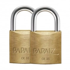 Kit 2 cadeados em lat�o de 35 mm - CR35