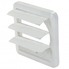Veneziana autofechante para exaustor 100 mm branca