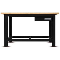 Bancada aberta 1500 x 600 mm com 1 gaveta tampo de madeira pinus - RLL-200