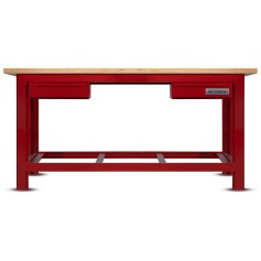 Bancada aberta com 02 gavetas e tampo de madeira pinus - RLL-210 