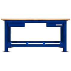 Bancada aberta com 02 gavetas e tampo de madeira pinus - RLL-210A