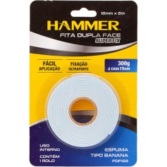 Fita dupla face espuma 12mm x 2m  FDF-122