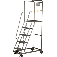 Escada plataforma de ferro 1,5 m 4 degraus + patamar - 58-D