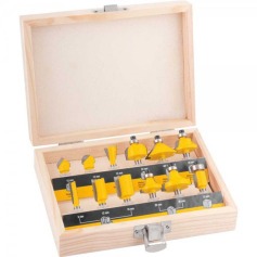 Jogo de fresas para madeira haste 6 mm com 12 pe�as - 53.14.120.120