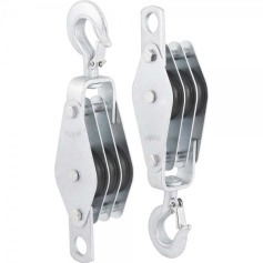 Moit�o/cadernal 60 mm com 3 roldanas