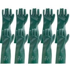 Kit 5 pares de luva pvc lisa com forro de algod�o 46 cm - PLV 0046