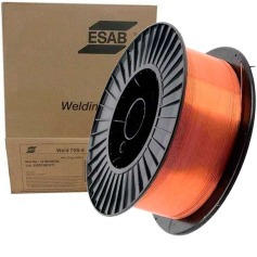 Arame para solda mig s�lido cobreado 0,8 mm rolo 5 kg Esab 70S6 