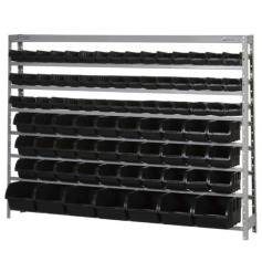 Estante met�lica com 82 gavetas medidas diversas preta - EF82P