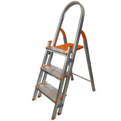 Escada de alum�nio com 3 degraus duplos residencial - EMD003