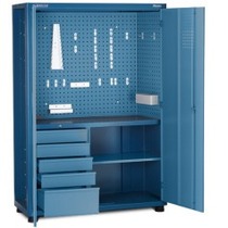 Arm�rio para ferramentas com 1 prateleira 5 gavetas e porta em a�o - AM-1004