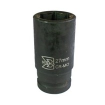 Soquete sextavado de impacto longo 27 mm encaixe 3/4