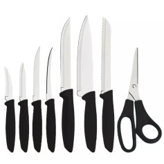 Jogo de facas com l�minas em a�o inox 8 pe�as - 7914355