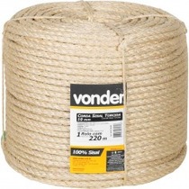 Corda de sisal 10 mm com rolo de 220 metros