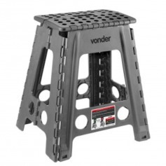 Banqueta pl�stica dobr�vel cinza 450 mm