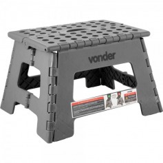 Banqueta pl�stica dobr�vel cinza 220 mm