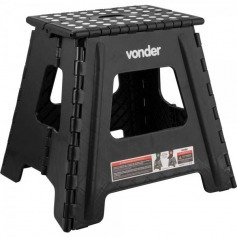 Banqueta pl�stica dobr�vel preta 360 mm