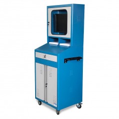 Rack m�vel fechado com gaveta porta-teclado e 2 portas - CR-89