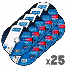 Kit 25 Discos de corte para metal e inox 4.1/2 x 3/64 x 7/8