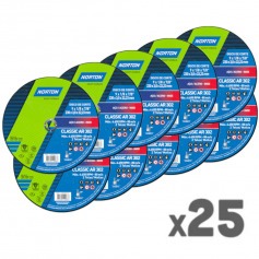 Kit 25 Discos de corte para metal 9 x 1/8 x 7/8