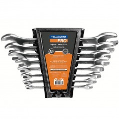 Jogo de chaves fixas 6 a 22 mm com 8 pe�as em a�o cromo van�dio