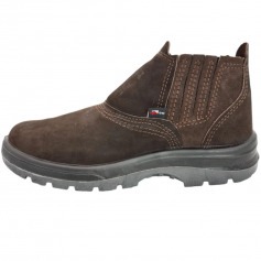 Botina bidensidade couro Nobuck com el�stico biqueira pvc - TP096