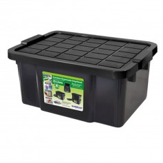 Caixa organizadora com tampa 25 litros empilh�vel - 25887