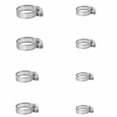 Jogo abra�adeiras de a�o 16 a 25mm com 8 pe�as - BOM-2711