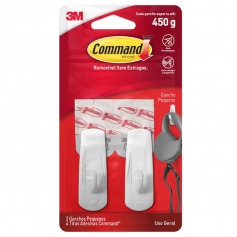 Gancho para fixar em paredes com adesivo pequeno - Command 