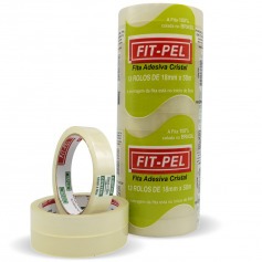 Fita adesiva 18 mm x 50 m com 13 pe�as cristal - 10101401