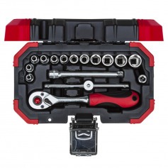 Jogo de soquetes sextavado 4 a 13 mm encaixe 1/4 Jogo de soquetes sextavado 4 a 13 mm encaixe 1/4