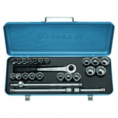 Jogo de soquete sextavado 1/4