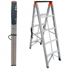 Escada Dobr�vel Palito de alum�nio 4 degraus - N24035517