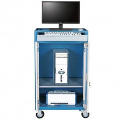 Rack móvel fechado com gaveta porta teclado - CR-45 Rack móvel fechado com gaveta porta teclado - CR-45