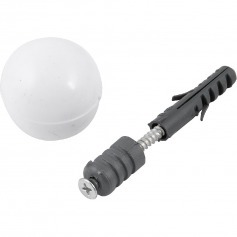 Batente de porta 8 mm branco com bucha e parafuso