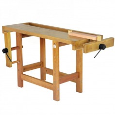 Bancada para marceneiro 1,60 x 0,55 x 0,90 m com 2 morsas - RLLMAD160