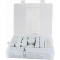 Jogo de feltro adesivo para m�veis com 388 pe�as branco - TBZ414