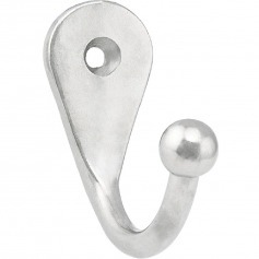 Cabide simples em metal niquelado pequeno