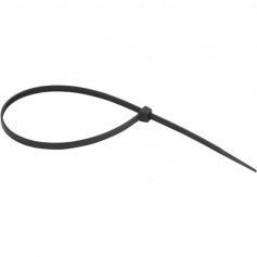 Abra�adeira de nylon preta 2,5 mm x 200 mm com 100 pe�as