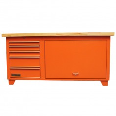 Bancada fechada com 5 gavetas e 1 porta retr�til - RLL-217AL