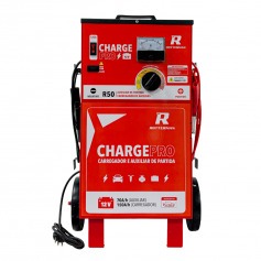 Carregador de bateria 12V r�pido e lento 50A com auxiliar de partida - Charge PRO