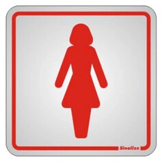 Placa sinalizadora de alumínio Sanitário Feminino - 120AD Placa sinalizadora de alumínio Sanitário Feminino - 120AD