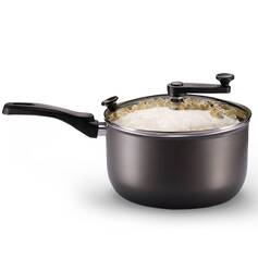 Pipoqueira antiaderente vers�til 3,6L com tampa de vidro grafite - 8874