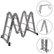 Escada multifuncional de alum�nio 3 x 4 com 12 degraus 11 em 1 - ESC0265RO