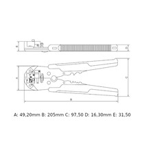 Alicate desencapador de fios a�o carbono 8