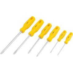 Jogo de chaves fenda e phillips com 6 pe�as